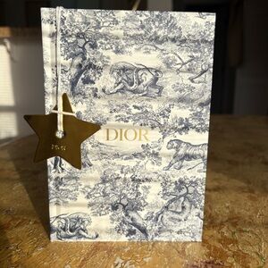 New Dior Blue and Gold Illustrated Notebook